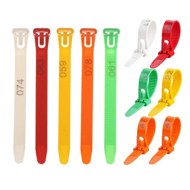 50 Reusable Poultry Leg Bands Flexible Foot Marking Rings Poultry Leg Bands Qme