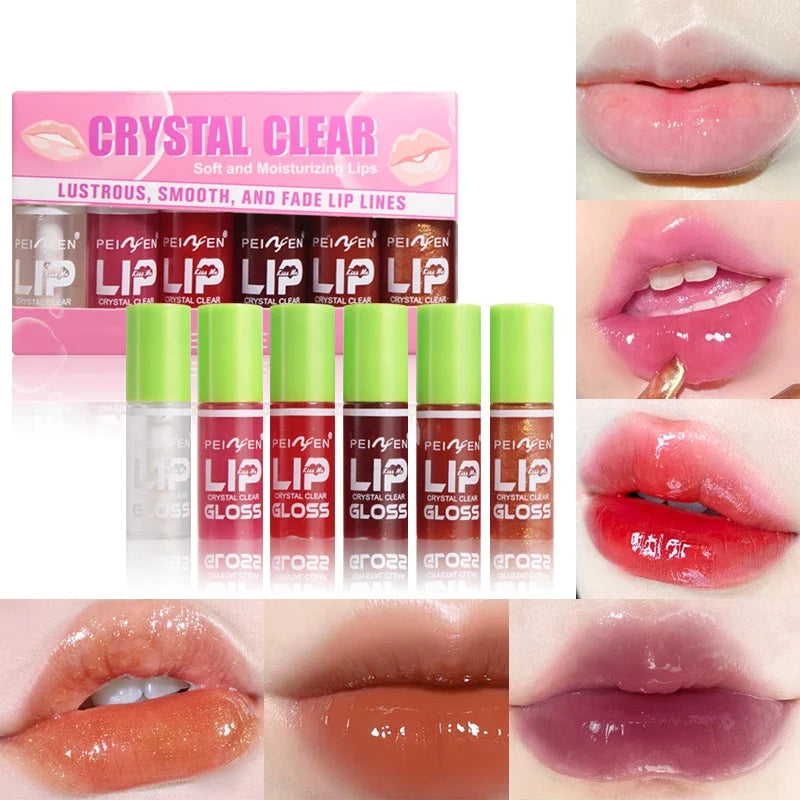 Lip Care Essence Oil Gloss – Moisturizing & Line Smoothing Lip Oil Gloss Qme 6pcs