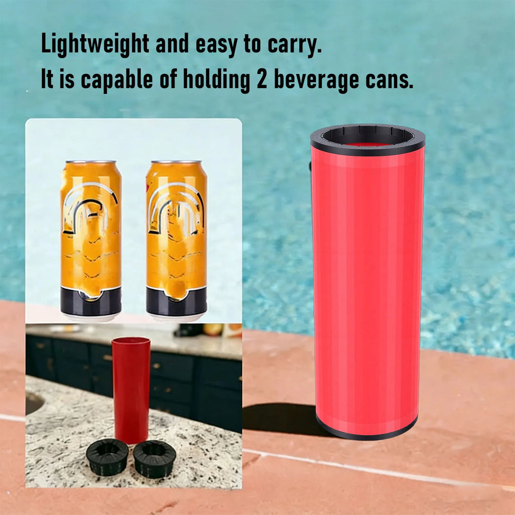 Portable Double Can Holder – Carry 2 Beverages Outdoors Beverage Can Carrier Qme
