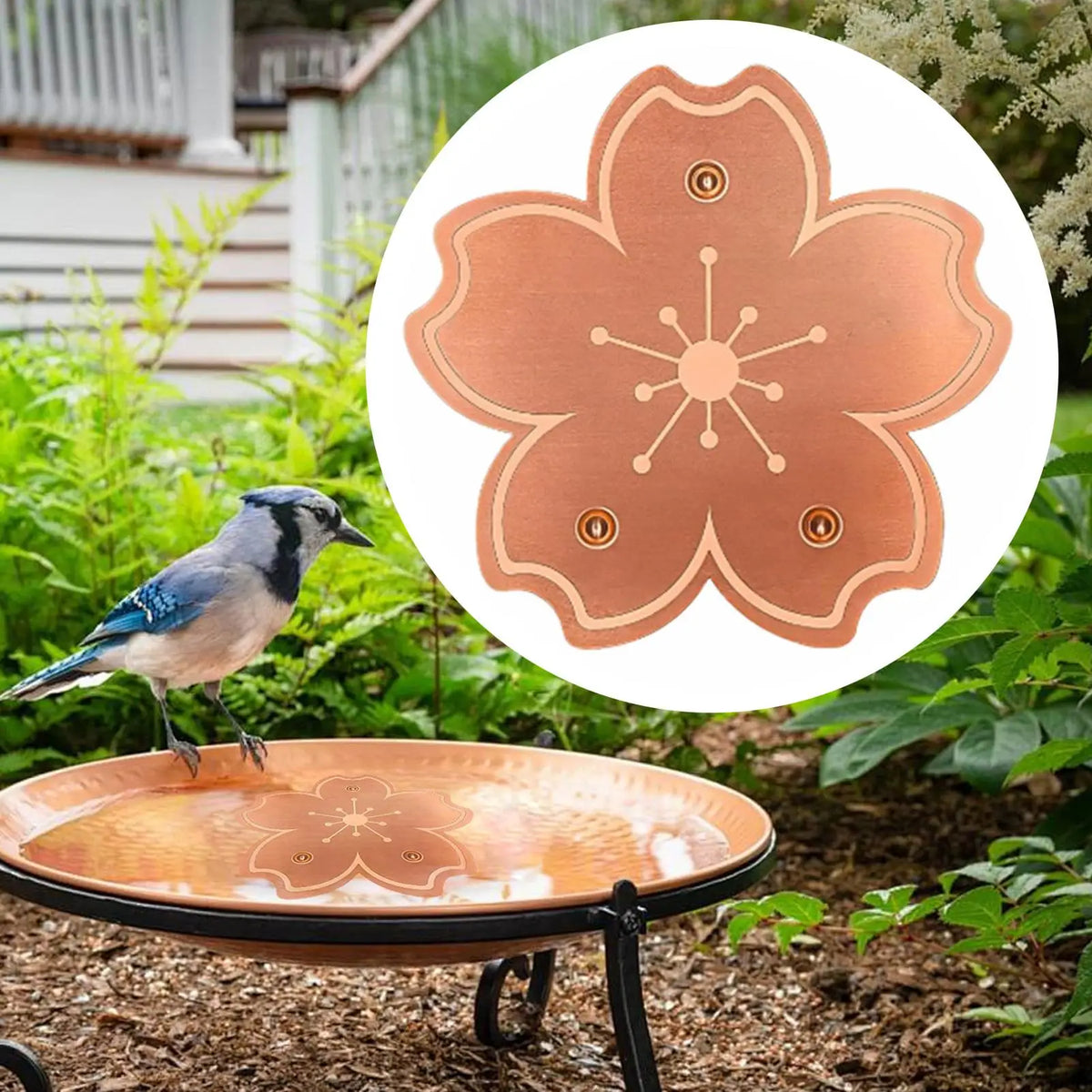 Copper Bird Bath Purifier Disk – Natural Water Cleaner Plate Bird Bath Accessory Qme