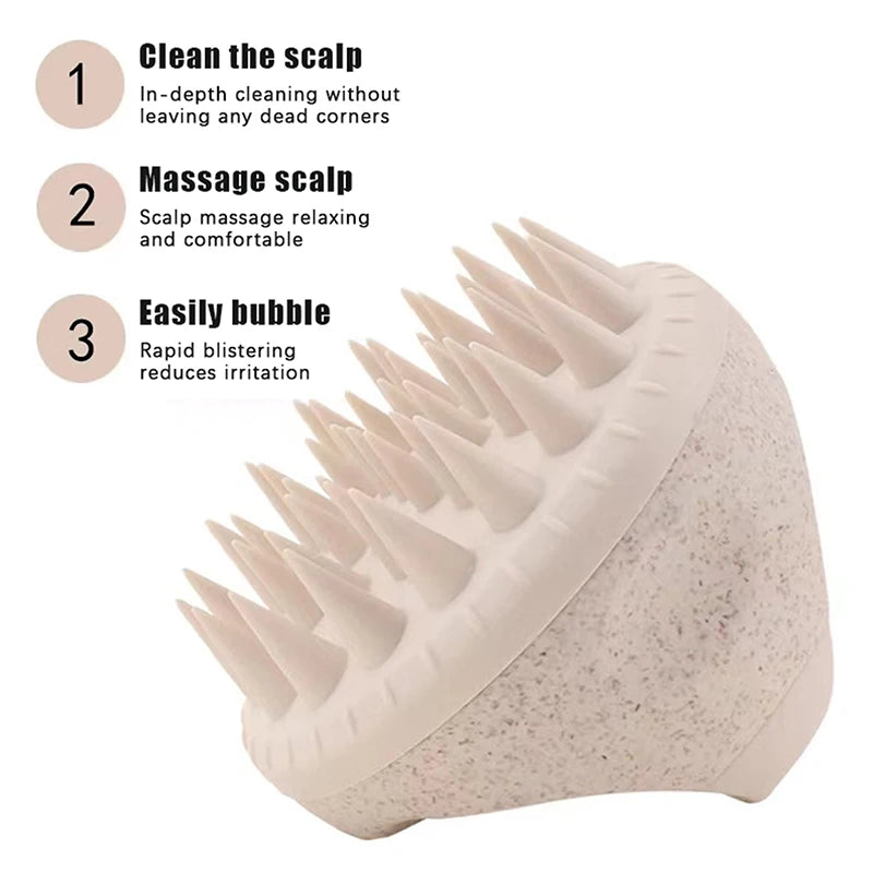 Silicone Scalp Massager Shampoo Brush – Hair Washing Comb Scalp Massager Brush Qst