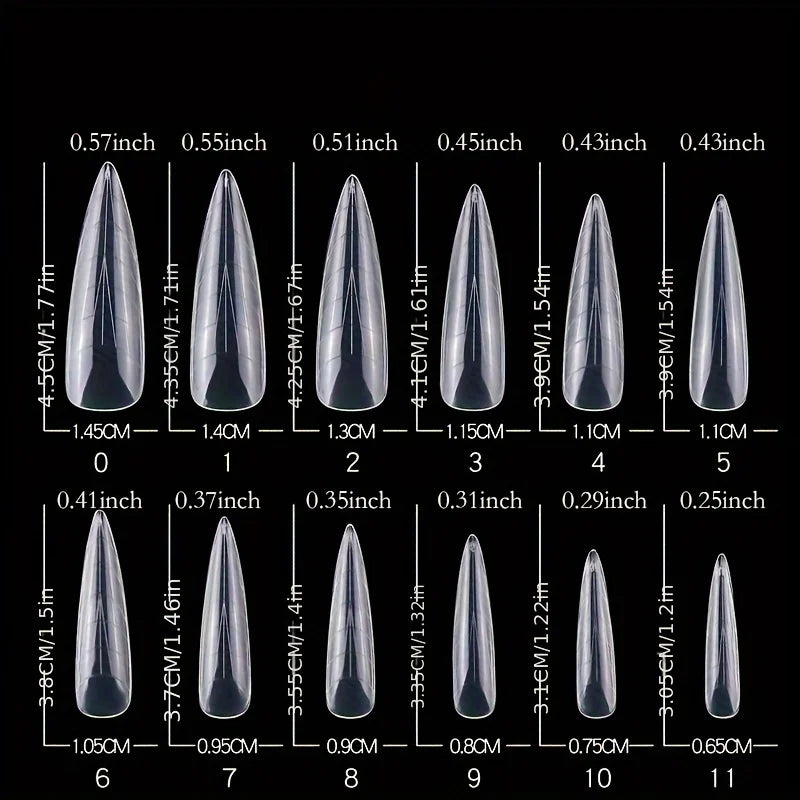 Crystal Nail Extension Mold Kit 120pc – Tips, Scale & Glue Nail Extension Kit Qme
