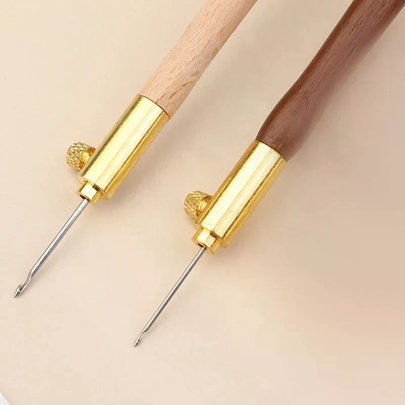 DIY Punch Needle Embroidery Set – Wooden Handle & 3 Needles Punch Needle Embroidery Set Qme
