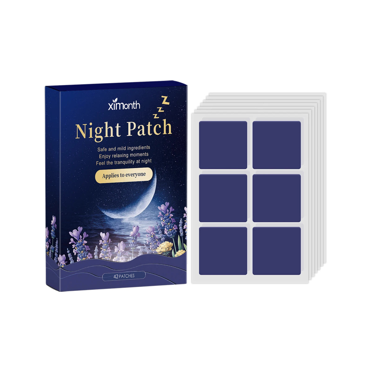 Lavender Sleep Patch 42pc – Calming Plant Extract Body Sticker Sleep Aid Patch Qst 42pcs boxed