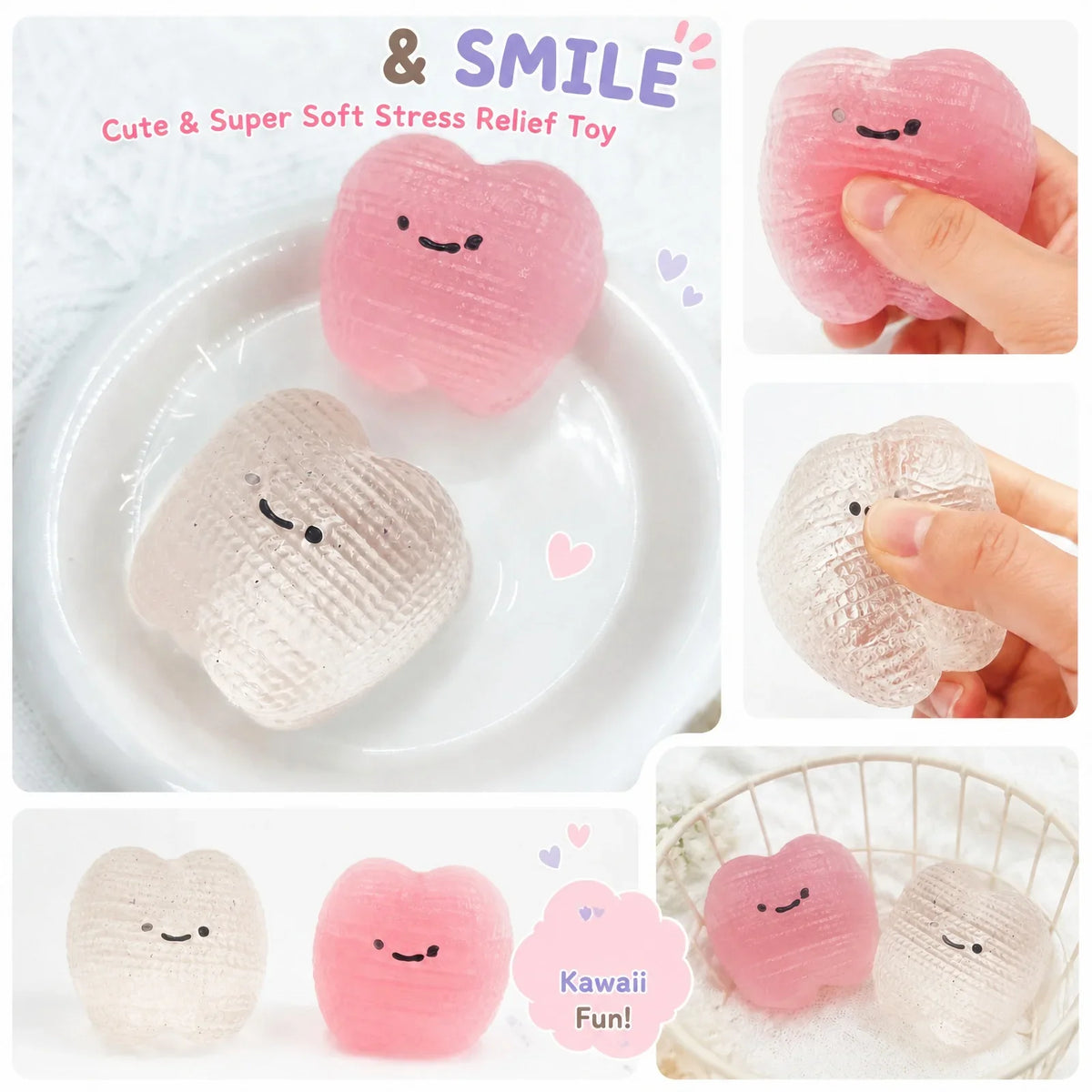 Teeth Shape Sensory Slow Rising Squeeze Ball – Kids & Adults Novelty Squeeze Toy Qme