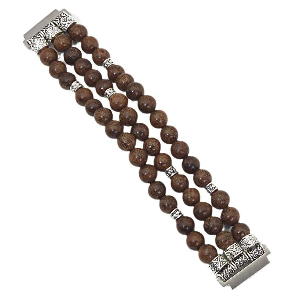 Sandalwood Cinnabar Buddhist Beaded Watch Strap for Huawei Beaded Watch Strap Qme Sandalwood A 170-180mm