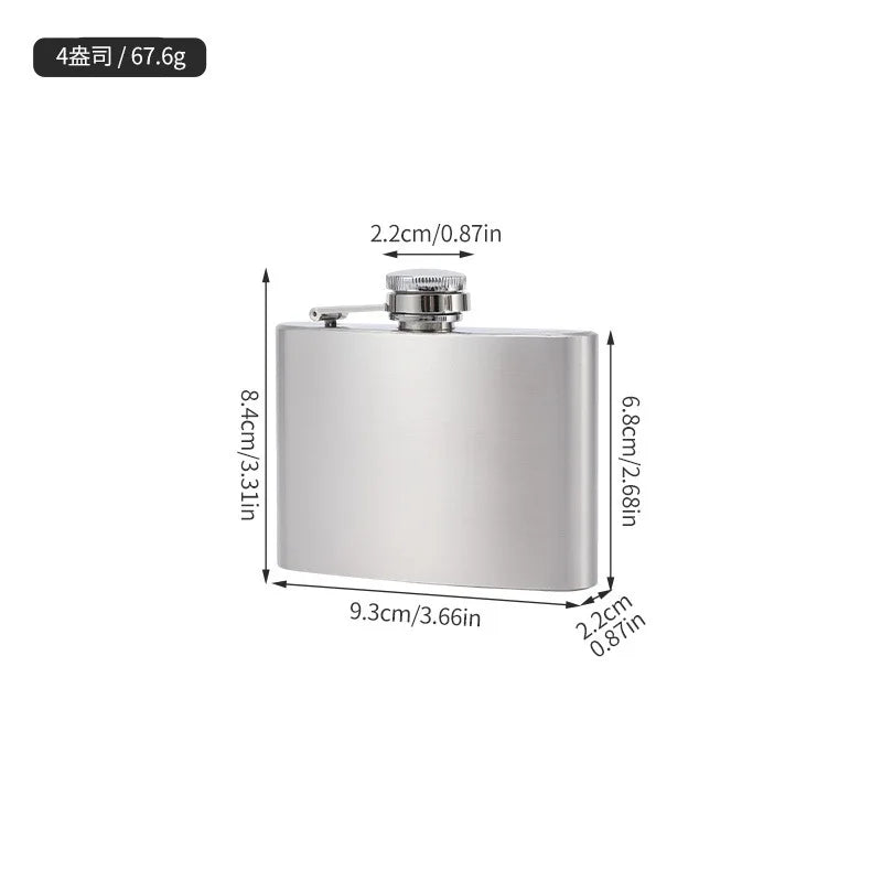 Stainless Steel Hip Flask 4/8/10 oz – Pocket Whiskey Bottle Hip Flask Qst 4 oz