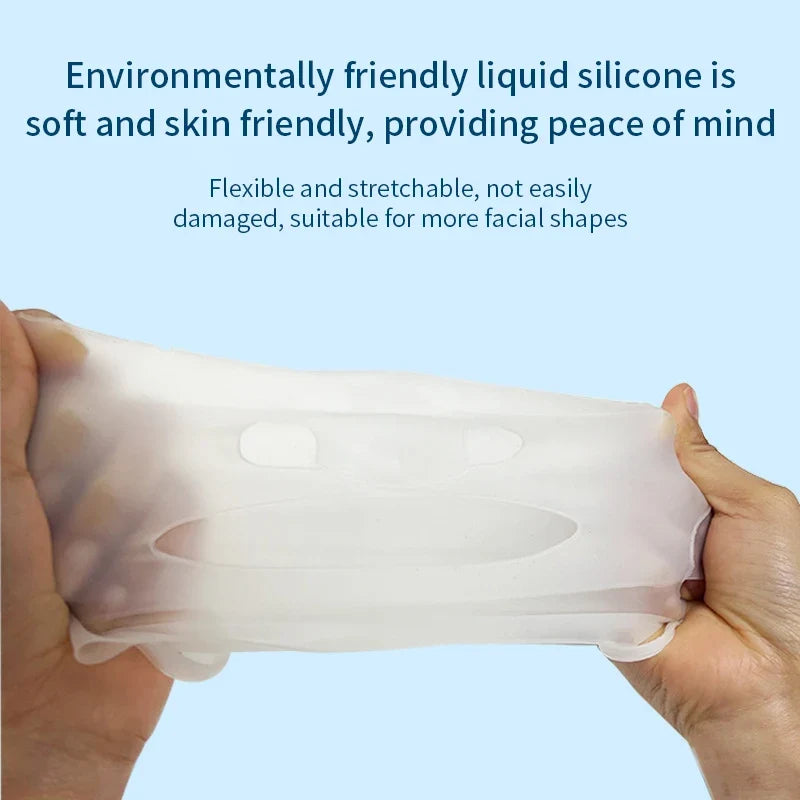 3D Silicone Face Mask Gel Sheet with Ear Hooks – Reusable Silicone Face Mask Qme