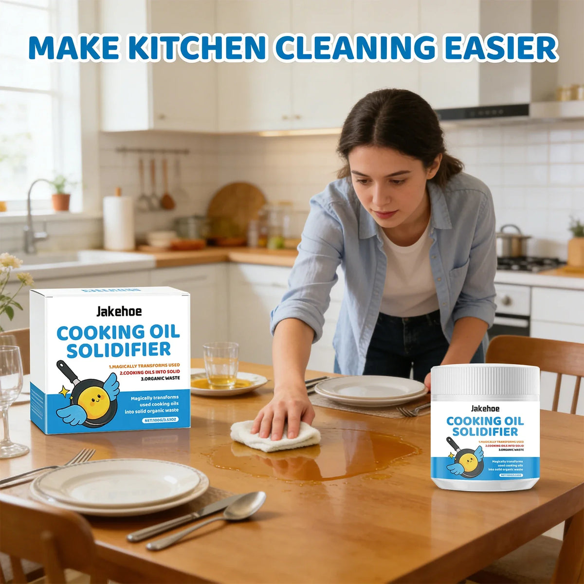 Kitchen Waste Oil Coagulant – Eco-Friendly Solidifying Agent Oil Disposal Agent Qme