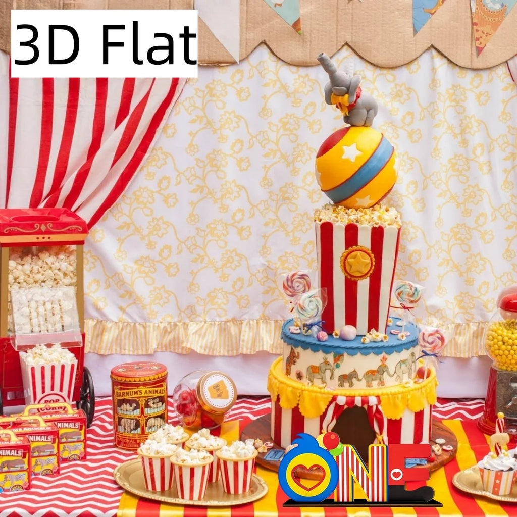 3D Carnival Wooden Desktop Ornament – Colorful ONE Letters Wooden Desktop Ornament Qme