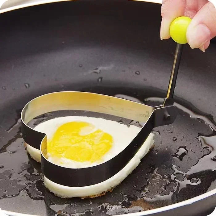 Stainless Steel Heart Egg Mold & Pancake Maker Ring Egg & Pancake Mold Qme