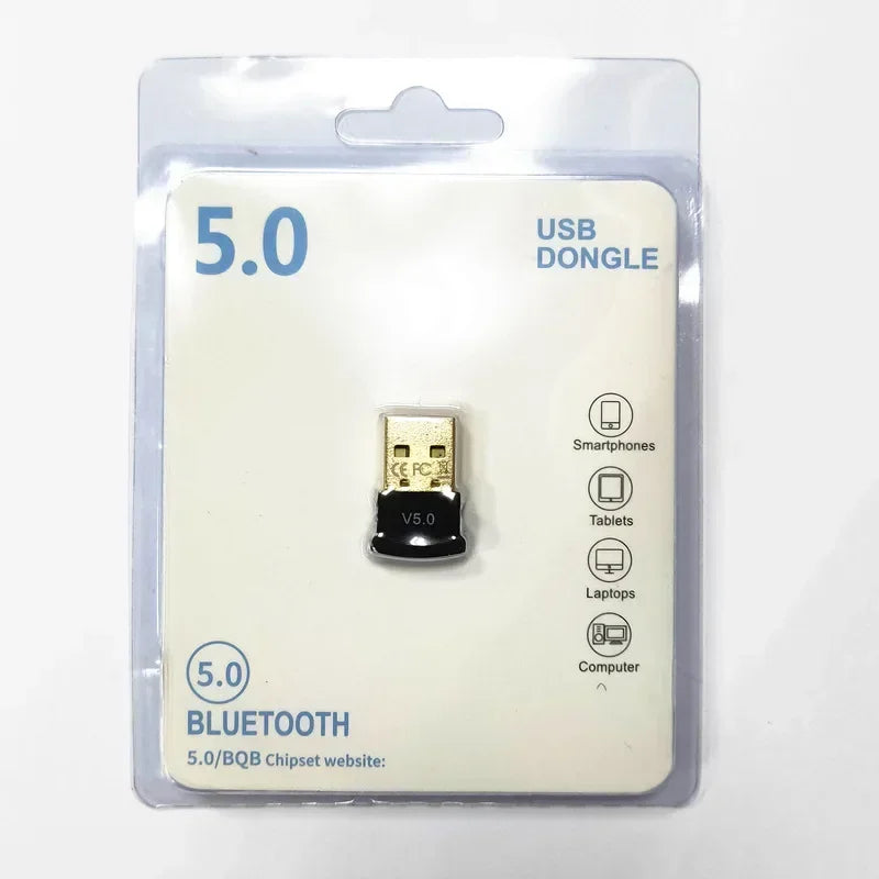 USB Bluetooth 5.0 Adapter Dongle – PC, Laptop, Mouse & Speaker Bluetooth USB Adapter Qme