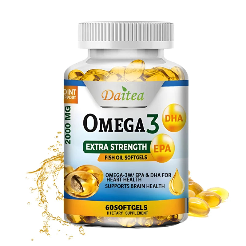 Omega 3 Fish Oil 2000mg – EPA DHA Supplement, 120 Capsules Omega-3 Supplement Qst 60 count 3 bottle