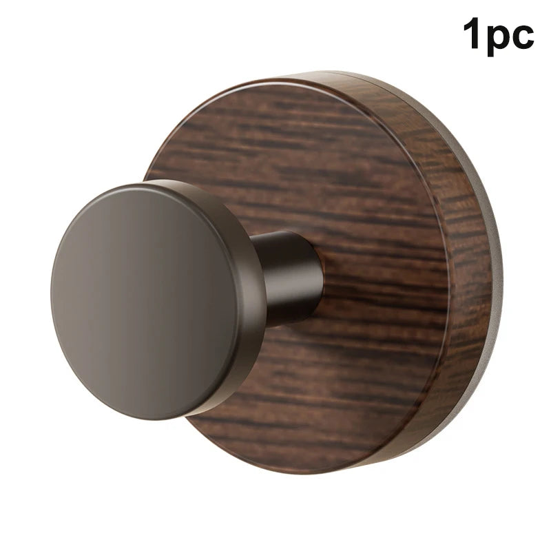 Walnut Grain Suction Cup Hook – No-Drill Wall Hanger Wall Suction Hook Qst 1pc