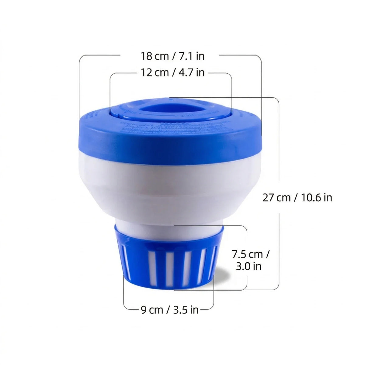 Floating Pool Chlorine & Bromine Tablet Dispenser | ABS Plastic Pool Tablet Dispenser Qme
