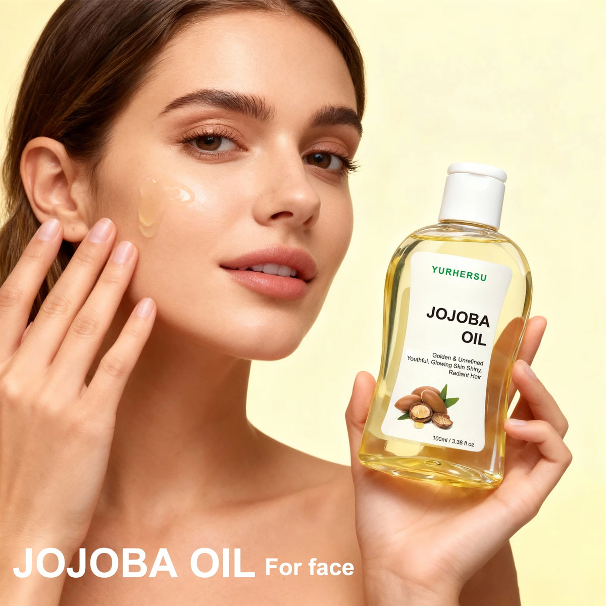 YURHERSU Pure Jojoba Oil – Hair Moisturizer & Frizz Control 100ml Hair Treatment Oil Qst