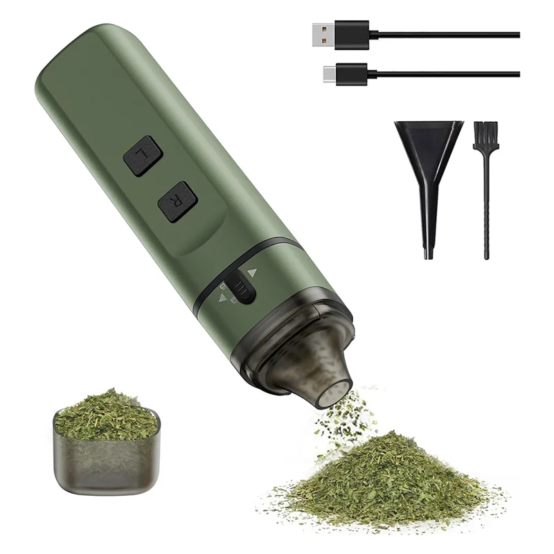MiLESEEY B15C Electric Herb & Spice Grinder – 1-Touch Auto Electric Spice Grinder Qst Green