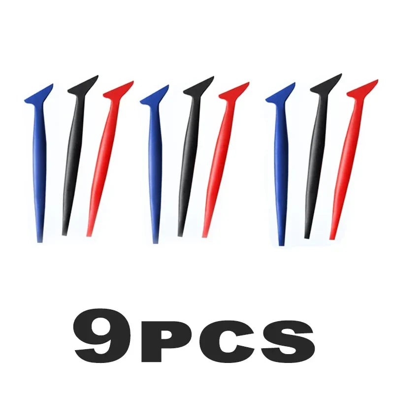 Car Micro Squeegee Set – Vinyl Wrap & Tint Slot Tool Auto Vinyl Wrap Tool Qme 3Sets(9PCS)