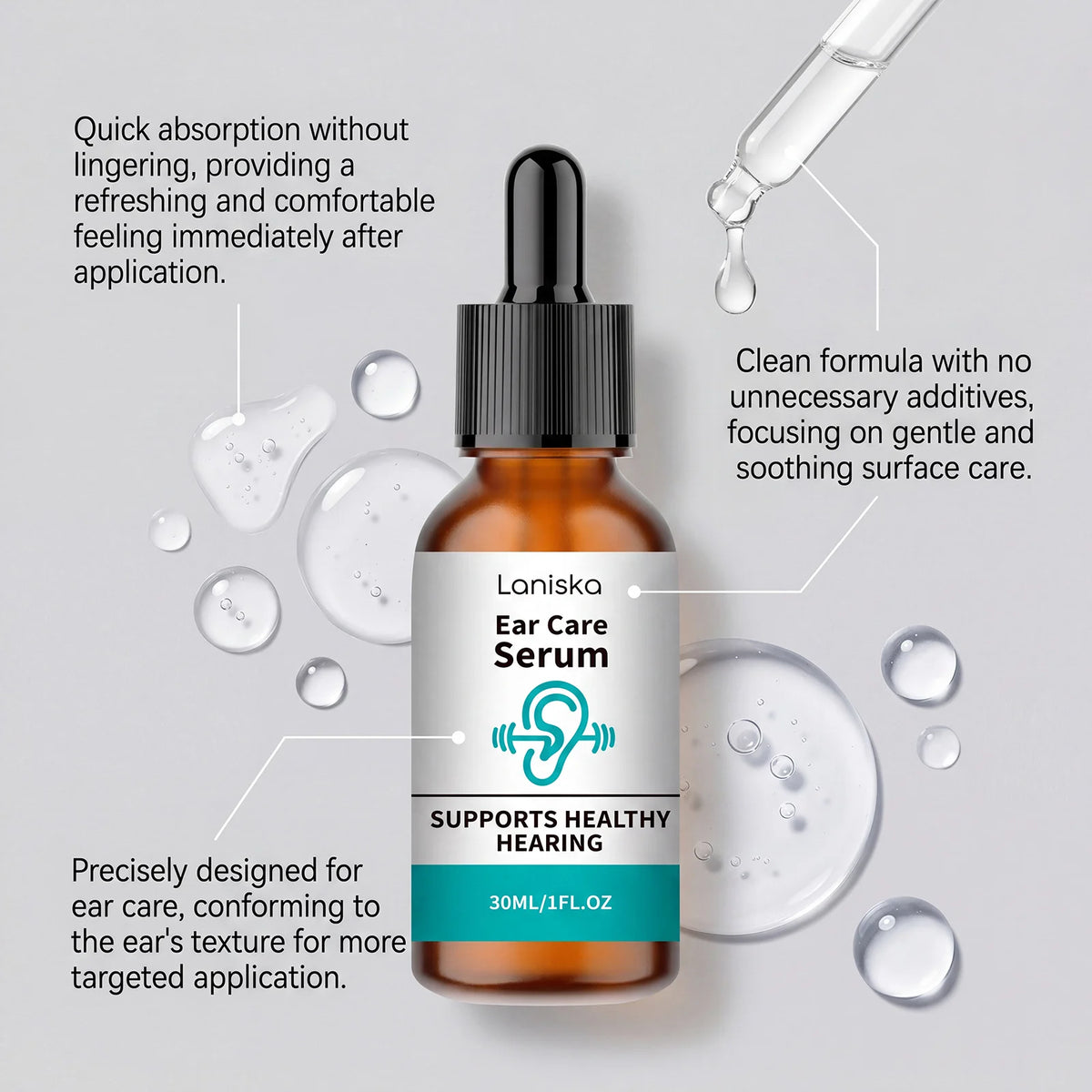 Ear Canal Care Essence Drops – Daily Non-Sticky Ear Care Ear Care Drops Qst