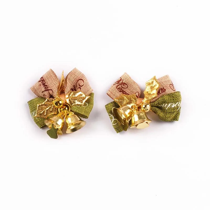 Bow Shape Christmas Appliques for Clothing, Hats & Home Decor Christmas Appliques Qme 5pcs 50x40mm
