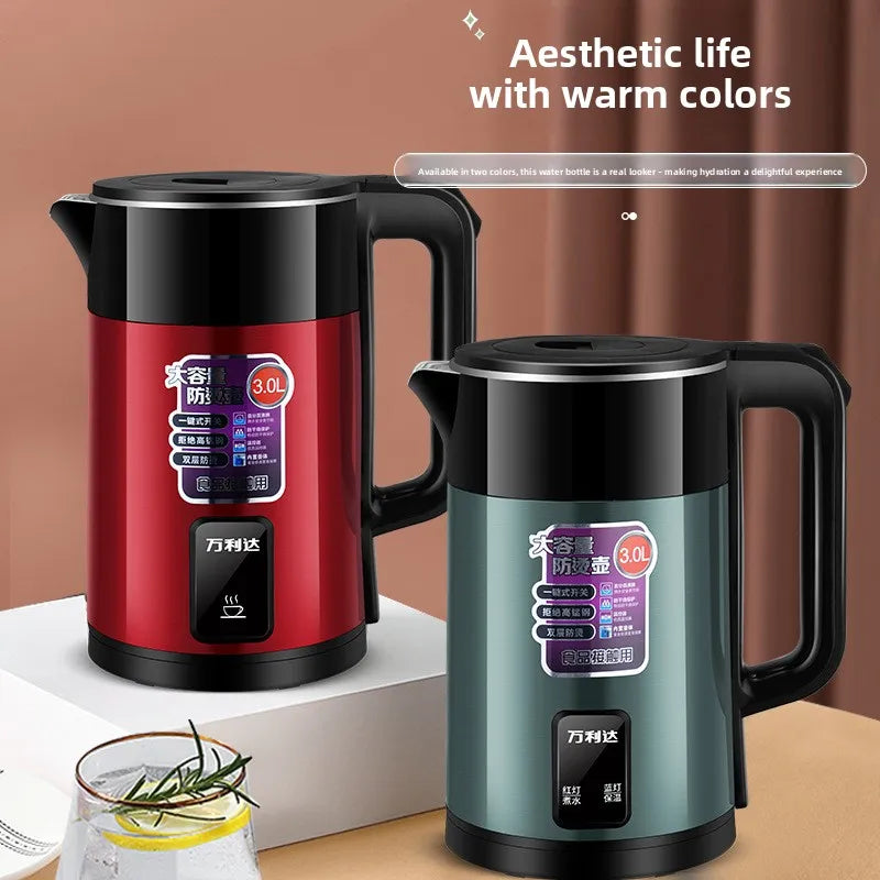 HAOYUNMA 3L 1500W Electric Kettle – Fast Boil & Auto Shut-Off Electric Kettle Qst green EU