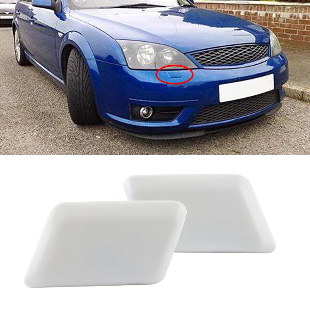 Ford Mondeo MK3 Headlamp Washer Jet Cap Covers Pair 2000–2007 Headlamp Washer Cover Qme