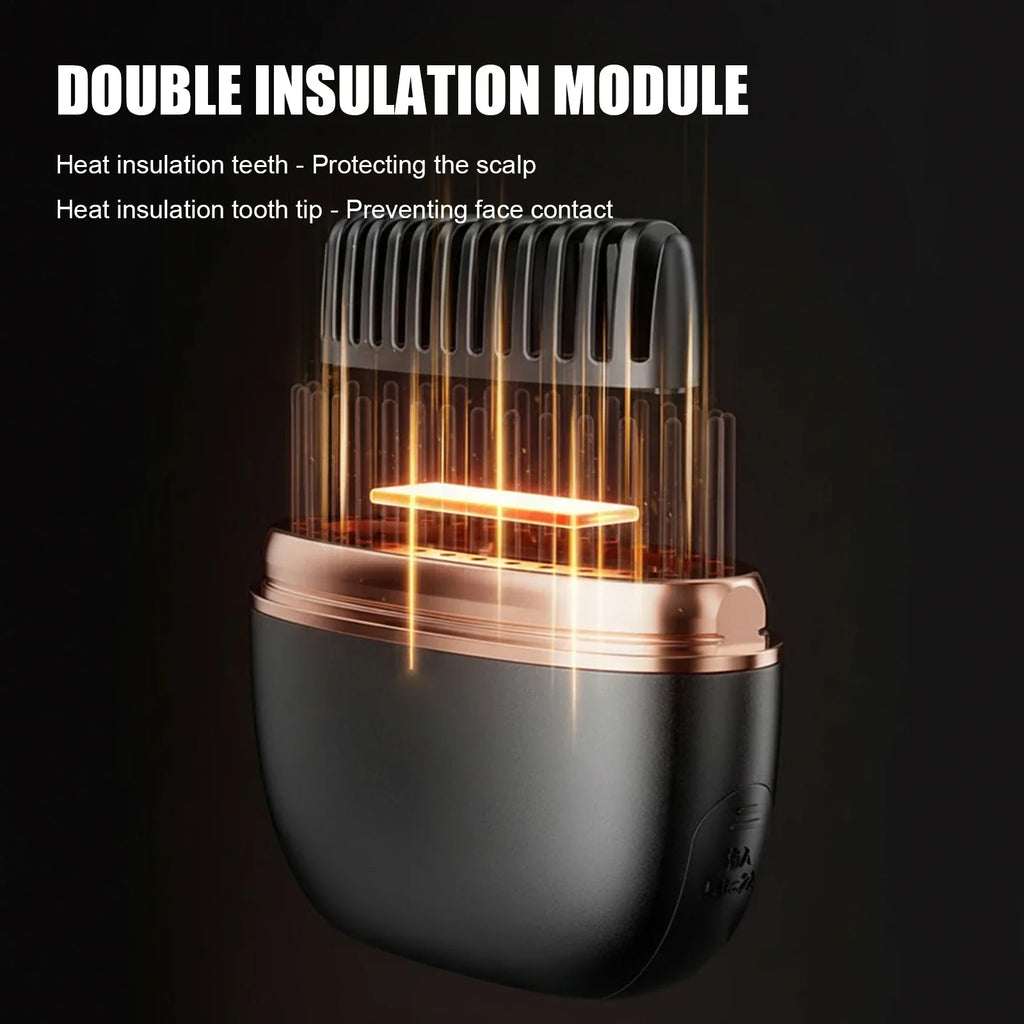 Mini Cordless Hair Straightening Comb – 3 Heat Settings Hair Straightening Comb Qme