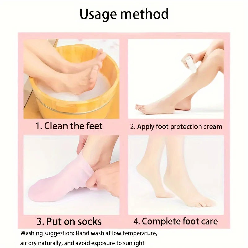Moisturizing Silicone Gel Socks | Nourishing Foot Care Foot Care Socks Qme