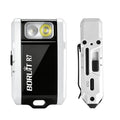 BORUiT R7 Mini EDC Keychain Flashlight 800LM RGB Type-C Rechargeable EDC Keychain Flashlight Qst White