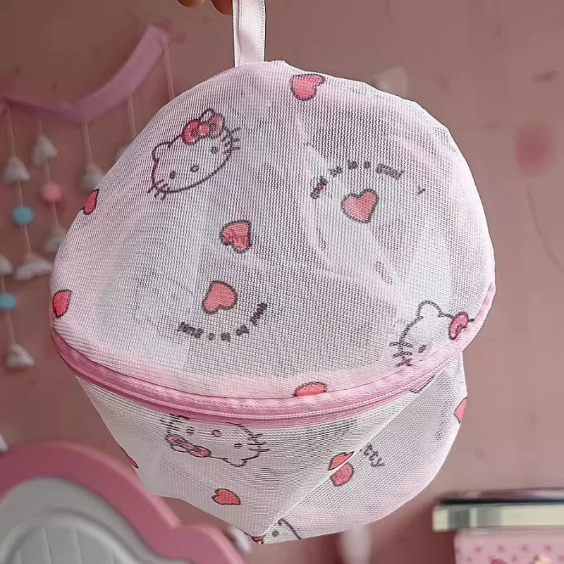 Hello Kitty Mesh Bra Laundry Bag – Lingerie Wash Bag Mesh Laundry Bag Qme