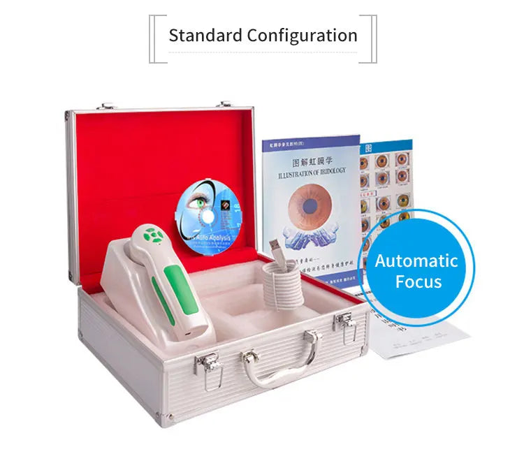 12MP WiFi Iris Camera Auto Focus Iridology Scanner + Software Iridology Imaging Camera Qst WIFI Connection