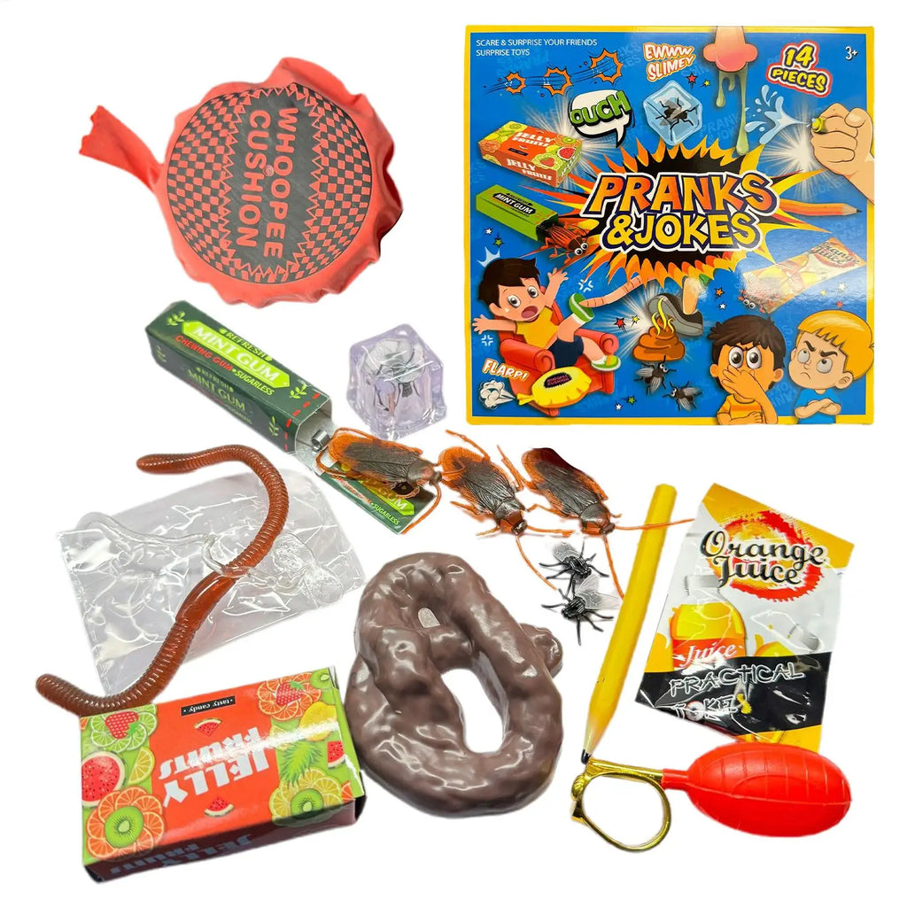 Kids Prank Kit – Realistic Joke Toys & April Fools Gadgets Novelty Prank Kit Qme