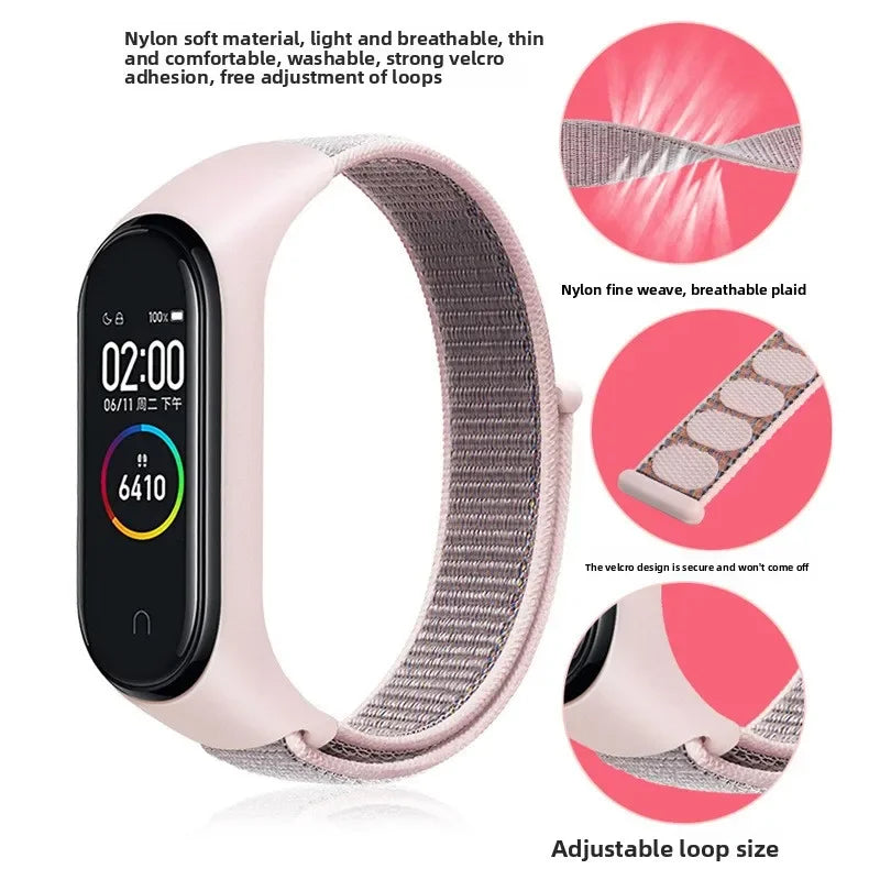 Nylon Loop Watch Strap for Xiaomi Mi Band – 30 Colors Watch Band Qme