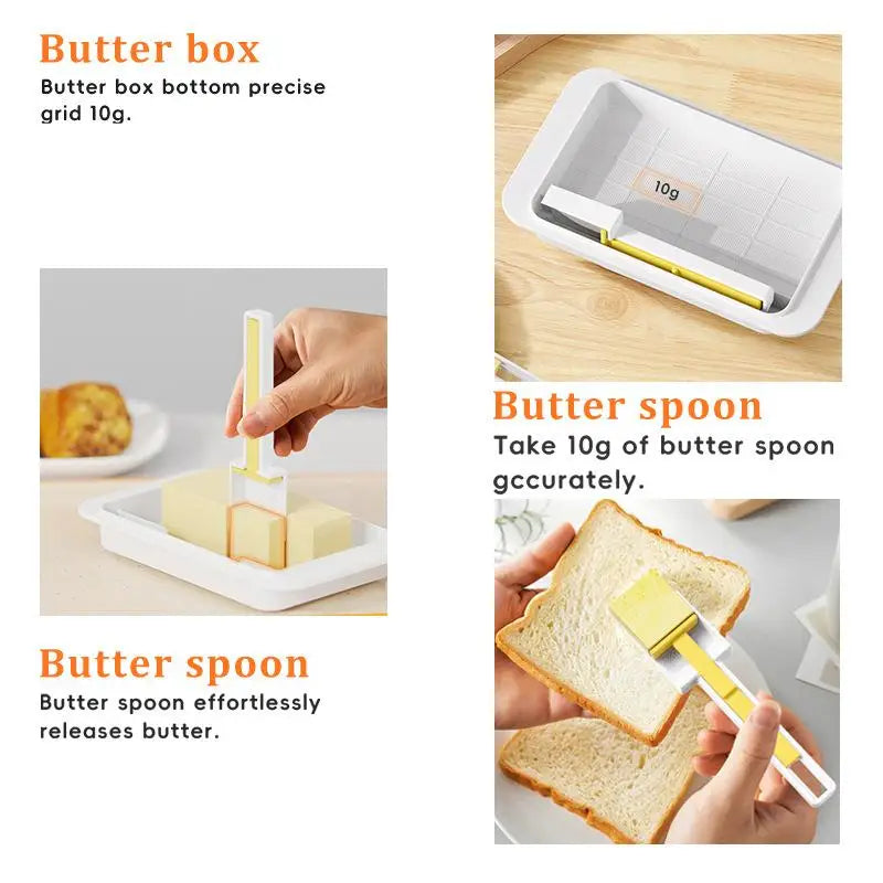 Countertop Butter & Cheese Keeper Box with Lid and Knife Butter & Cheese Keeper Qme