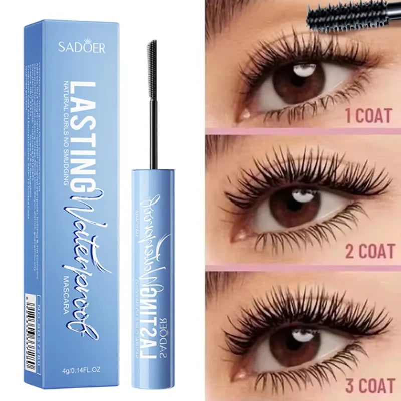 5D Waterproof Lengthening Mascara – Black Silk Fibre Lengthening Mascara Qme