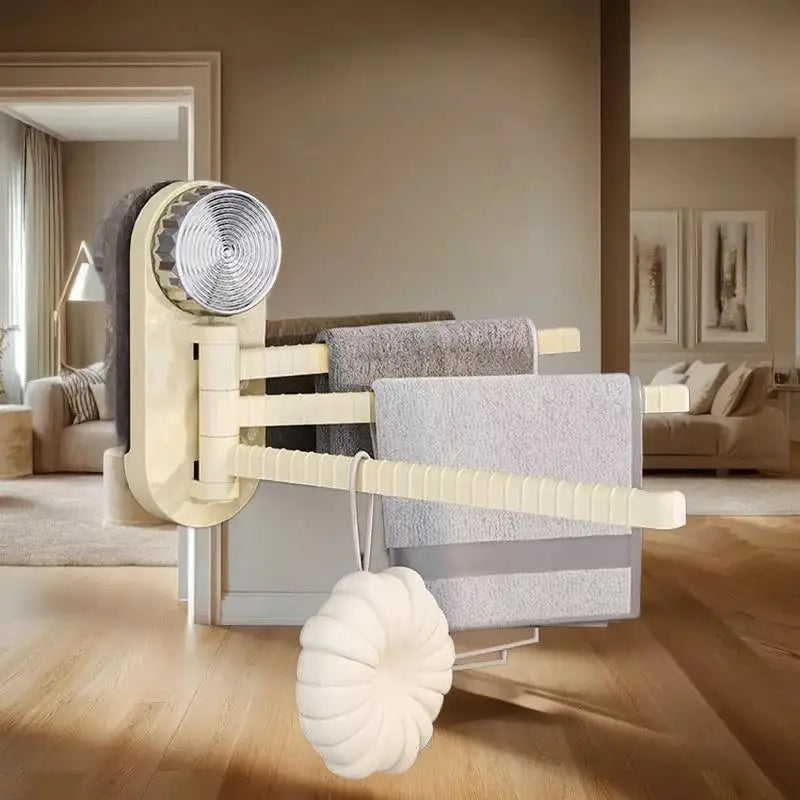 180° Swivel Wall-Mounted Towel Rack | Aluminum Bath Bar Swivel Towel Rack Qme