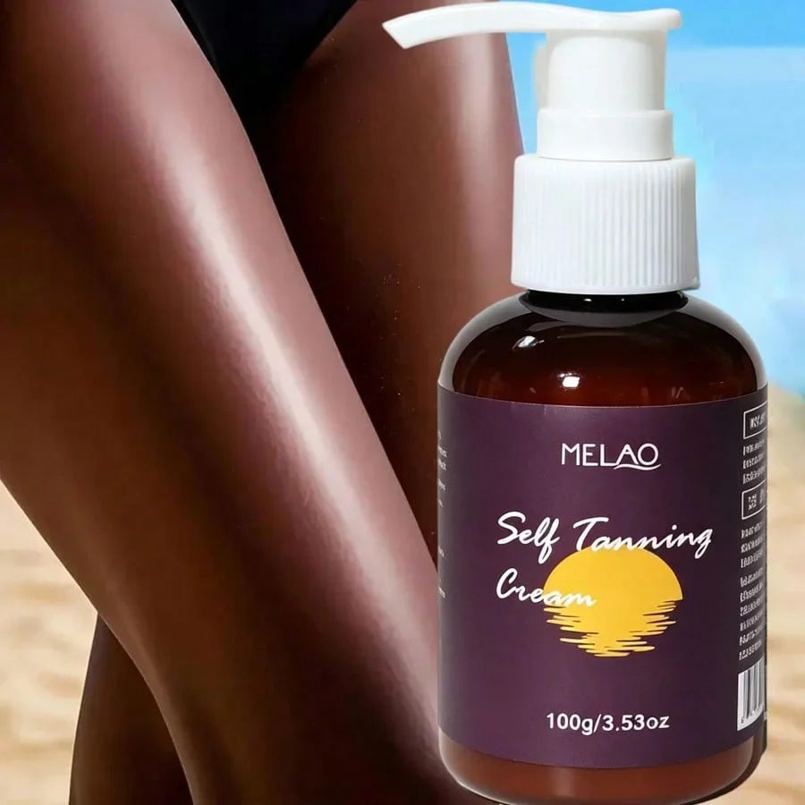 MELAO Natural Sunless Self Tanning Lotion – Golden Glow Sunless Self Tanner Qme