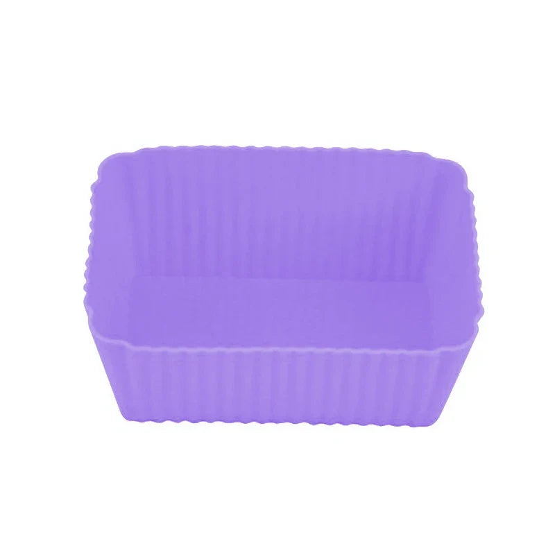 Silicone Cupcake & Muffin Baking Molds – Reusable 5-Pack Silicone Baking Mold Qme Purple