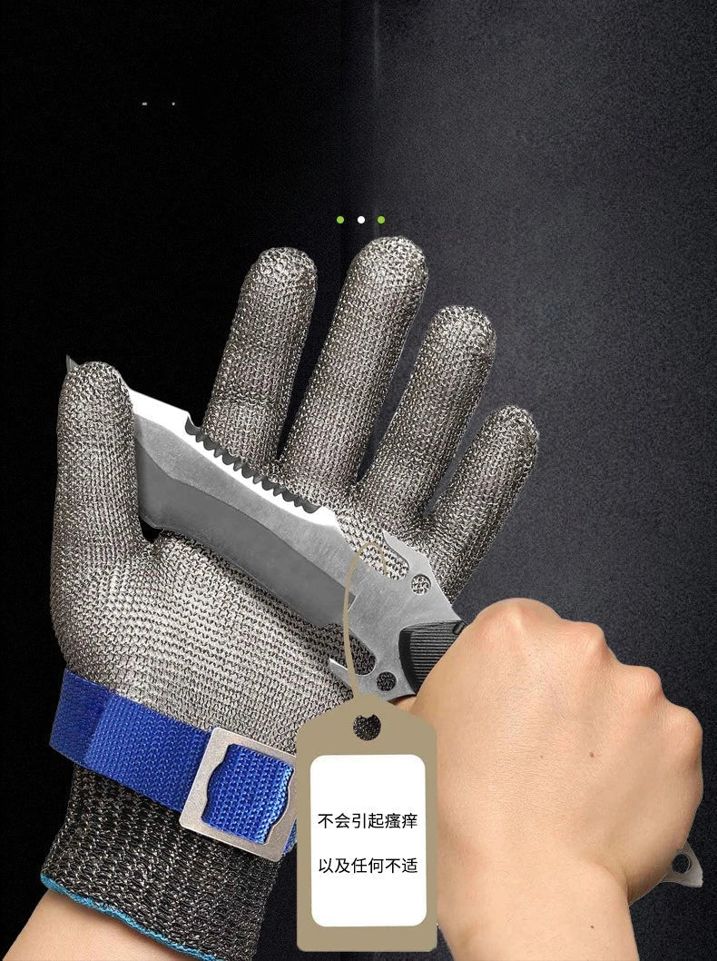 Grade 5 Cut-Resistant 316 Stainless Steel Safety Gloves Cut-Resistant Gloves Qme
