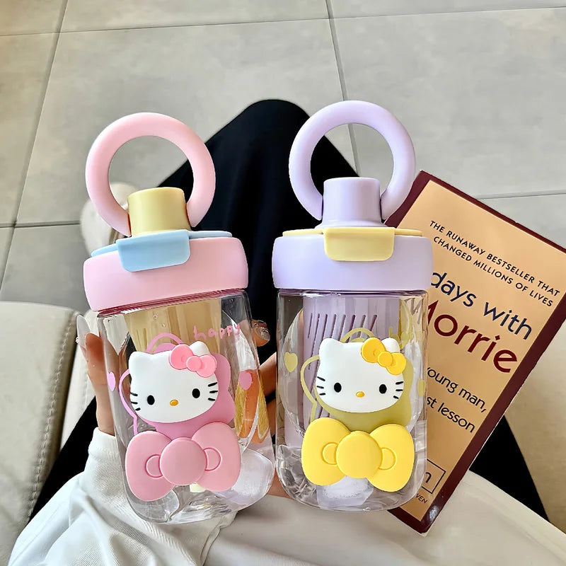 Hello Kitty Water Cup – Portable Large Straw Cup for Girls Straw Water Cup Qme