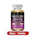 Resveratrol Berberine Quercetin Capsules | Triple-Action Formula Antioxidant Supplement Qst 1 Bottles 60pcs