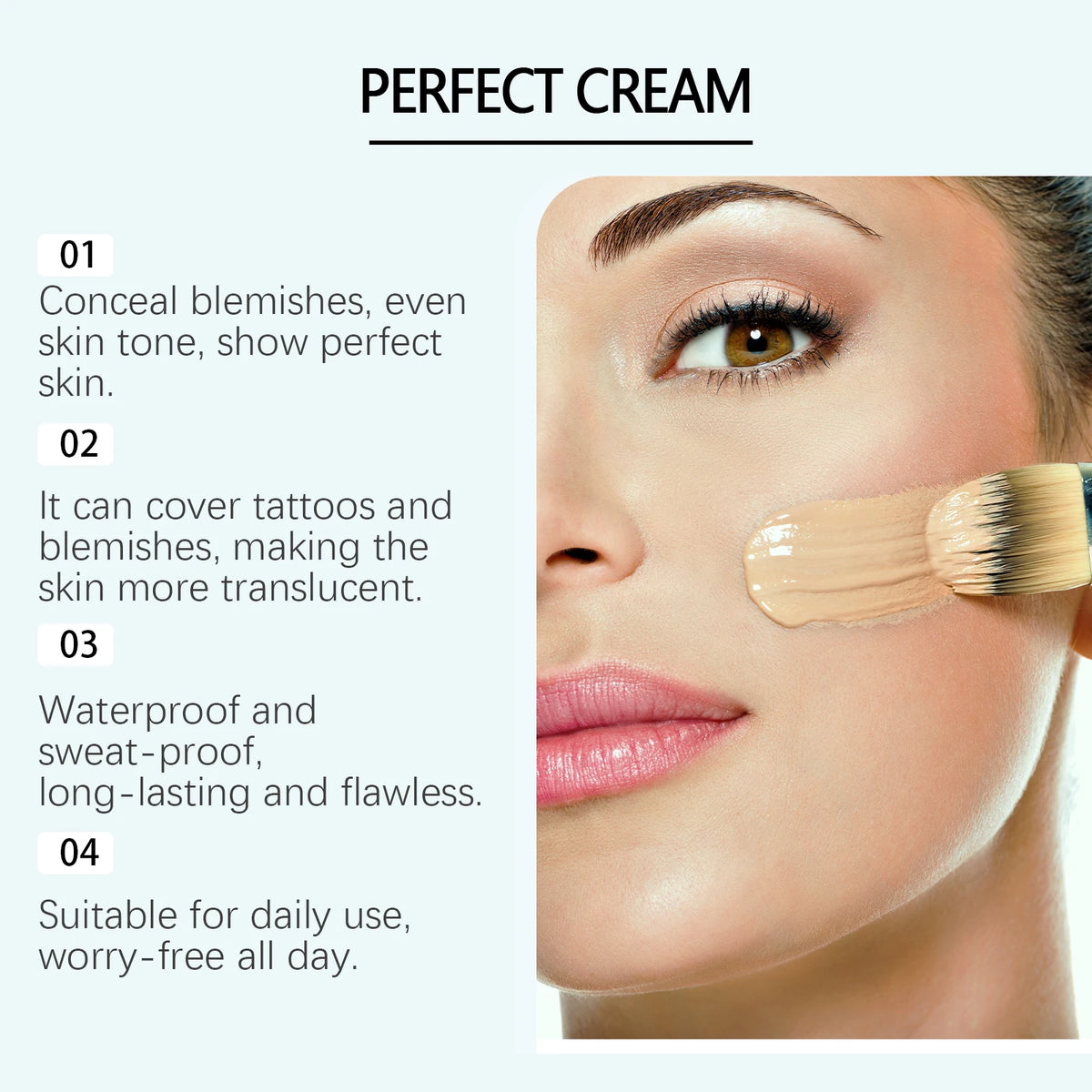 Eelhoe Waterproof Concealer BB Cream 80g – All Skin Types BB Concealer Cream Qst