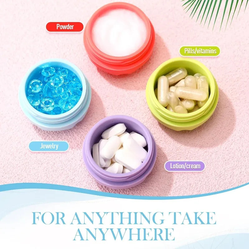 Leak-Proof Silicone Travel Jars 30ml – Refillable Cosmetic Containers Silicone Travel Jars Qme