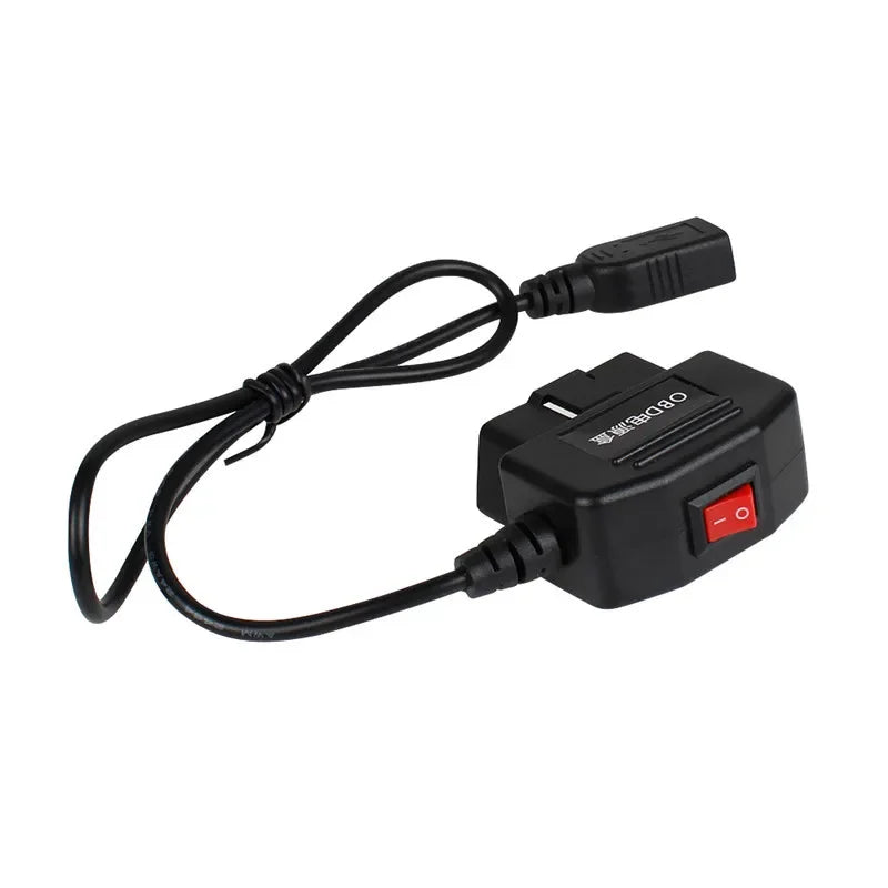 OBD Hardwire Kit 5V 3A USB – 24Hr Dash Cam Parking Monitor OBD Hardwire Kit Qme