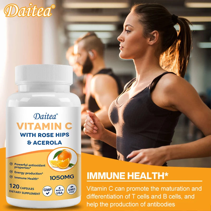 ZENVITALIZE Vitamin C 1050mg – Vegan, Non-GMO, 120 Capsules Vitamin C Supplement Qst