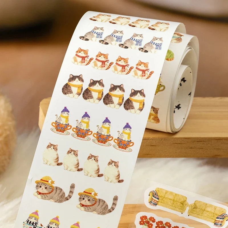 Washi Tape Set 2 Rolls – Vintage Town & Food Elements Decorative Washi Tape Qme