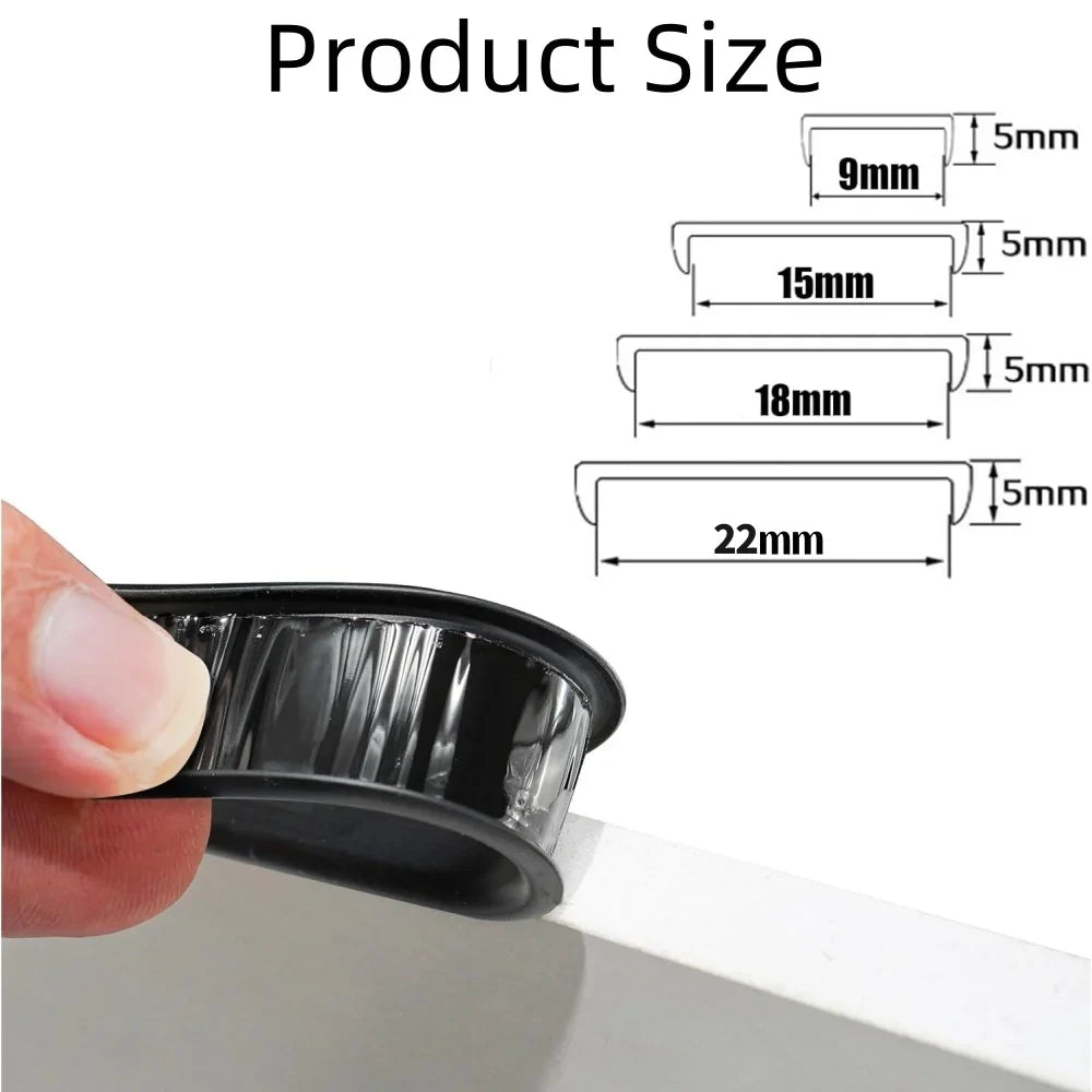 10M U-Shaped TPE Edge Banding Strip | Self-Adhesive, Scratch Resistant Furniture Edge Trim Qme