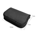 Compact Device Storage Bag – Black Zipper Organizer Pouch Device Storage Pouch Qme black