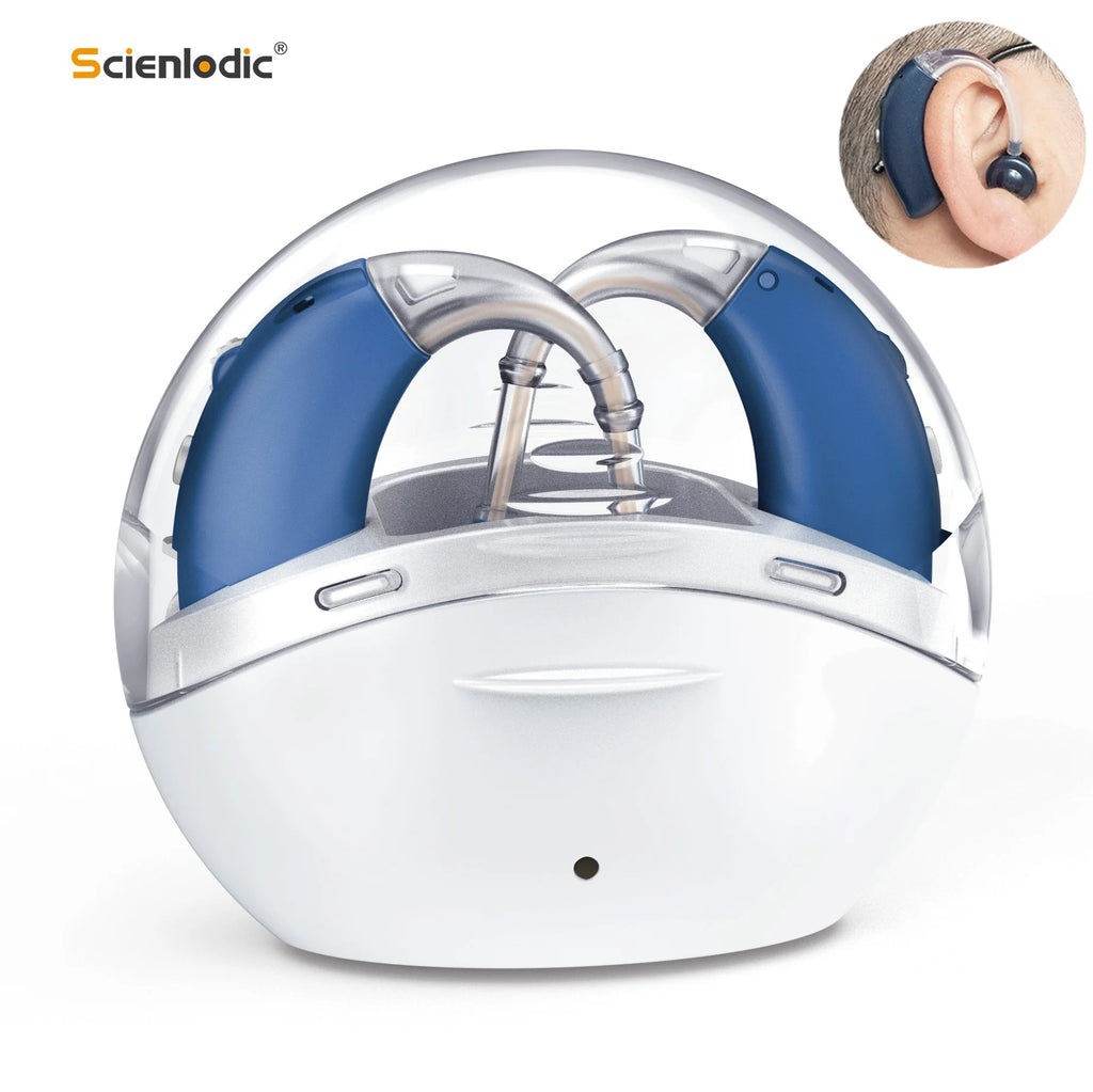 XceeFit BTE Rechargeable Hearing Amplifier – 4-Mode USB Hearing Amplifier Qst