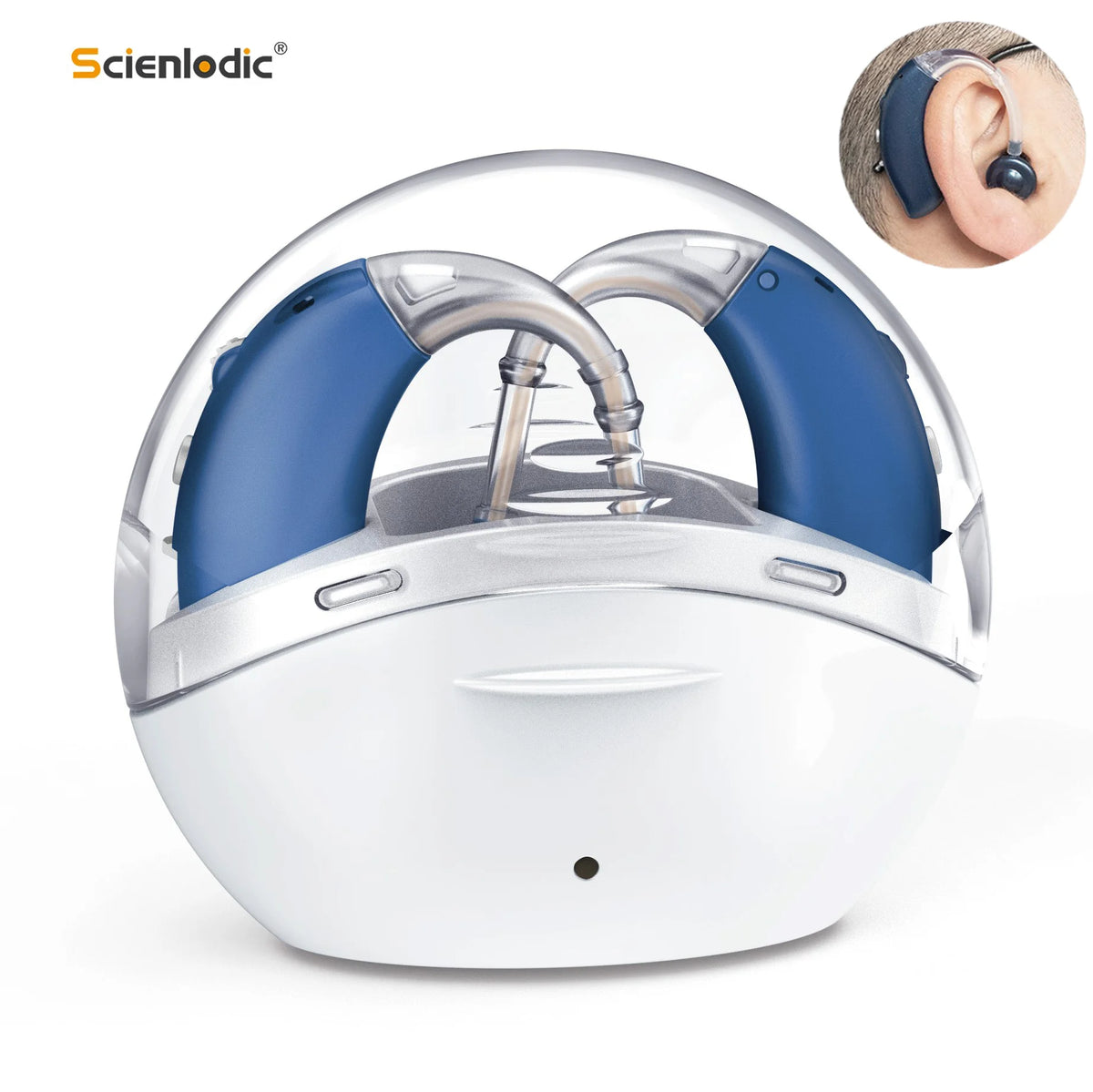 XceeFit BTE Rechargeable Hearing Amplifier – 4-Mode USB Hearing Amplifier Qst
